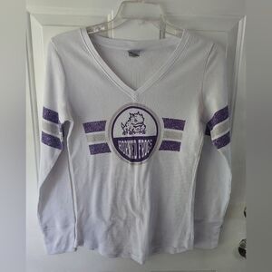 Texas Christian University Horned Frogs Women's Thermal Long Sleeve Shirt Sz XL